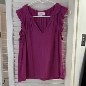 Pink Ruffle Sleeve Top
